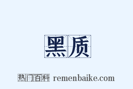 黑质是什么意思的图片